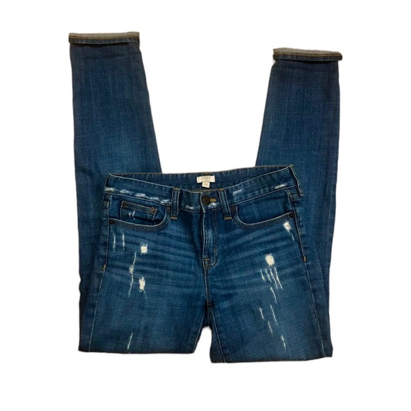 J. Crew Stretch Distressed Skinny Jeans, 24 - Picture 3 of 7